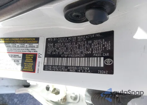 2014 Toyota Camry Se из США, поврежденный, VIN 4T1BF1FK5EU840387